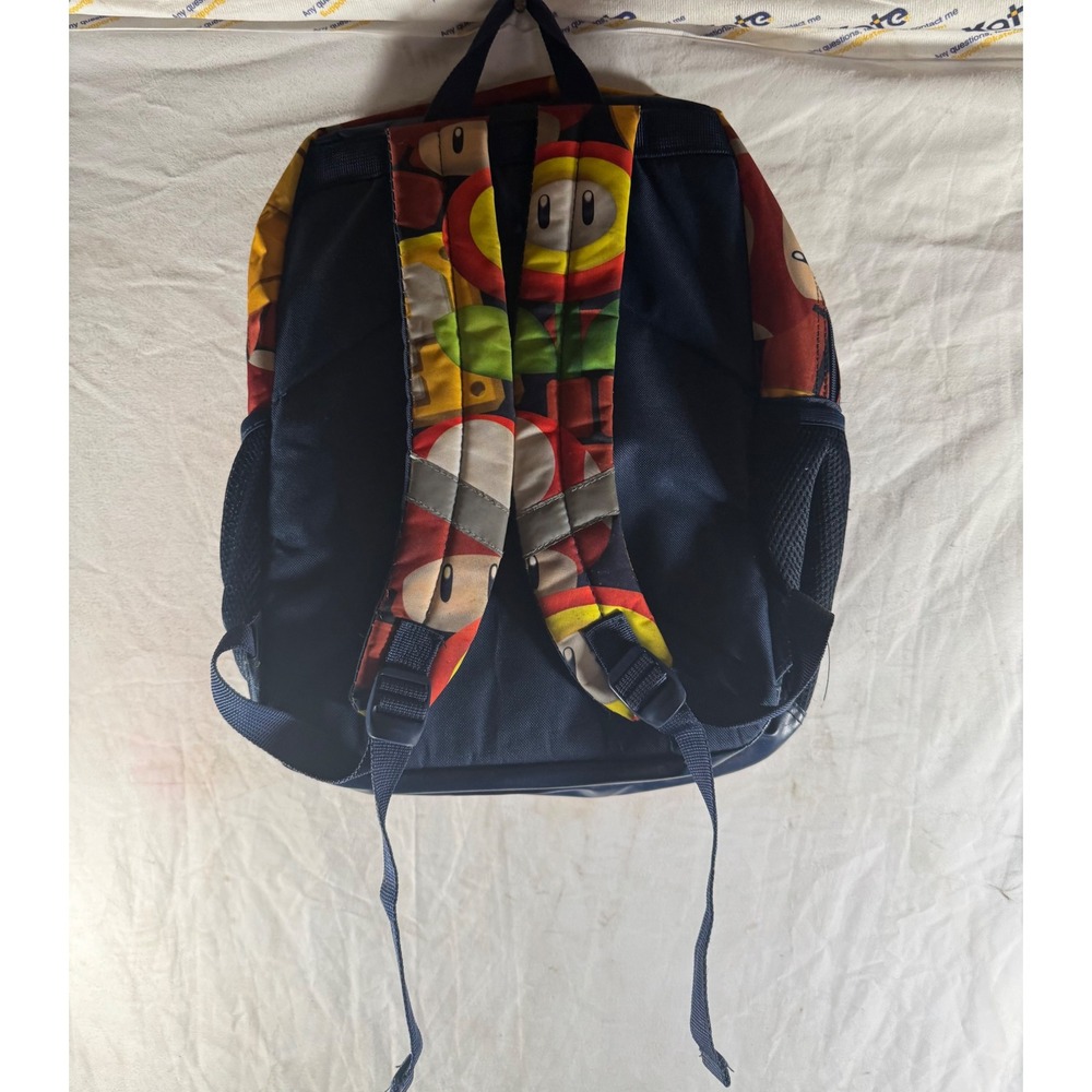 Nintendo Super Mario Bros Holographic 16 Inch Backpack Kids Boys School Bag Blue - Picture 2 of 4